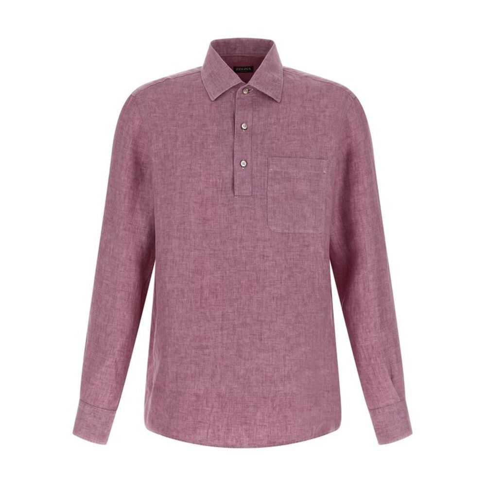 Zegna Men's Oasi Lino Polo Shirt